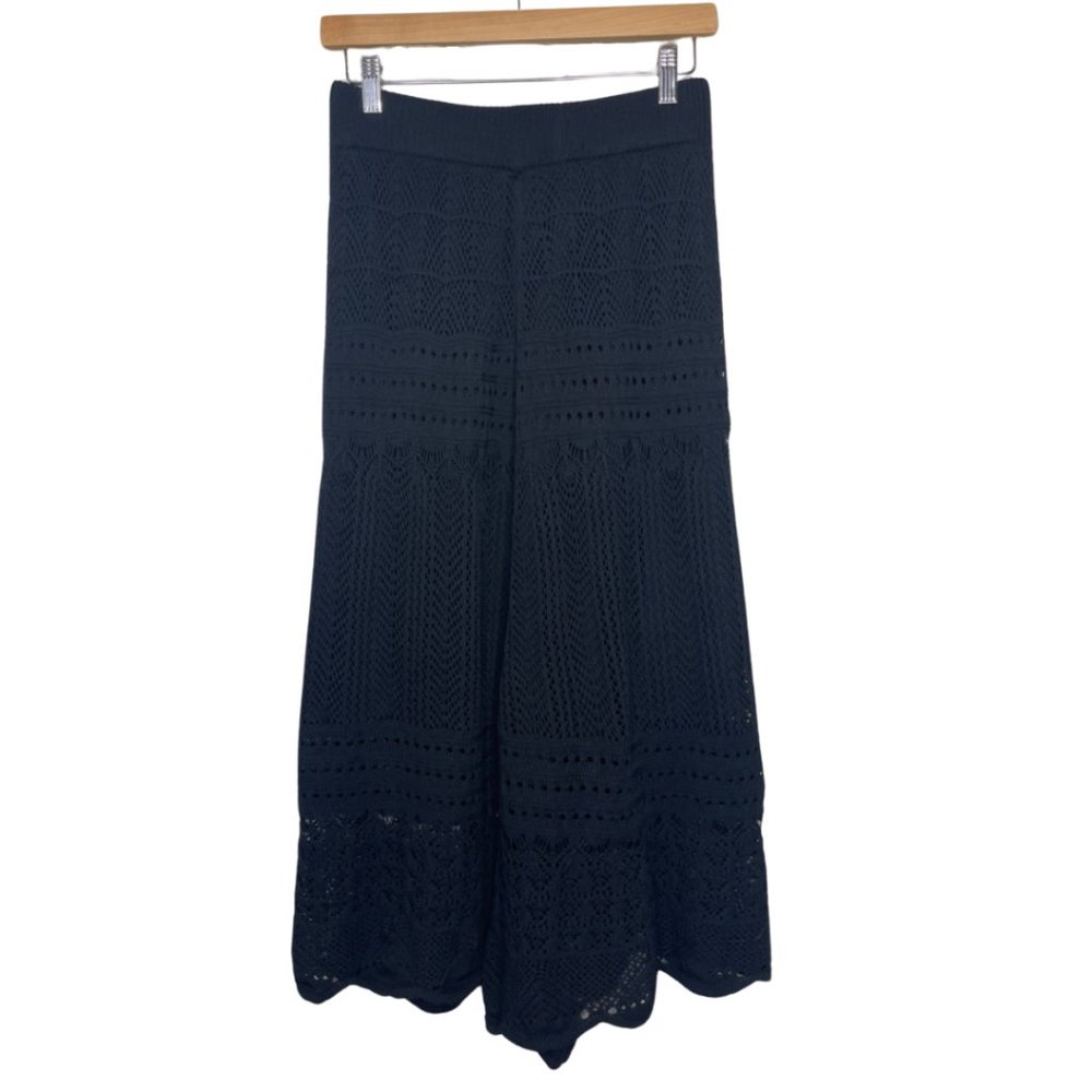 CHICWISH | NWOT Black Elastic Waist Crochet Maxi Skirt | Size M